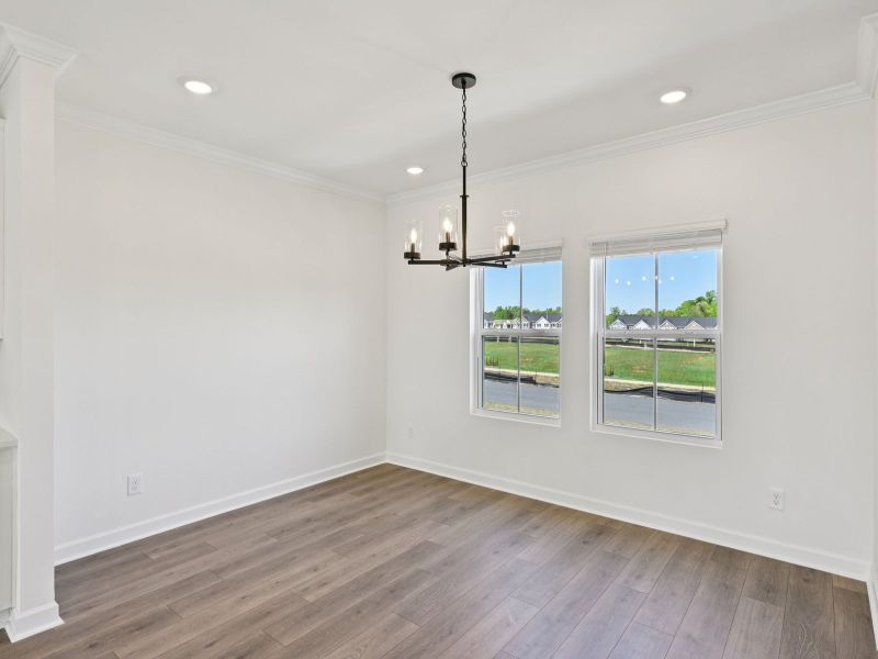 Spacious, unfurnished interior of a new home in Meadows at Wilson Farms - The Heights Series, Fort Mill (Image 12). Spacious, unfurnished interior of a new home in Meadows at Wilson Farms - The Heights Series, Fort Mill (Image 12).