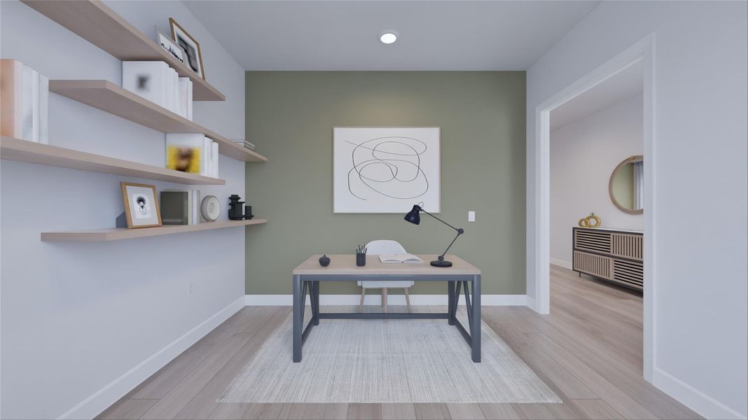 Furnished interior view inside a new home in Legacy, League City (Image 9).