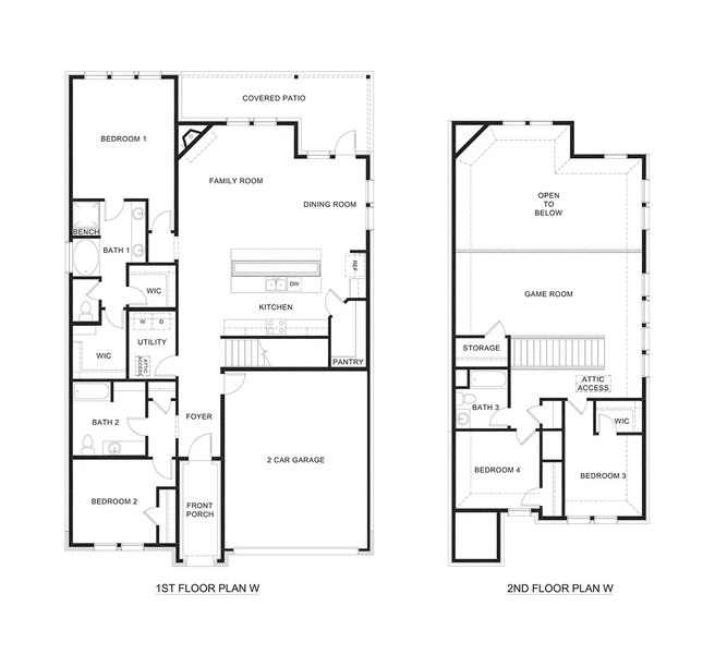 2D floor plan layout for the Rosebud by D.R. Horton in Morning Ridge, Princeton, TX (Image 3). 2D floor plan layout for the Rosebud by D.R. Horton in Morning Ridge, Princeton, TX (Image 3).