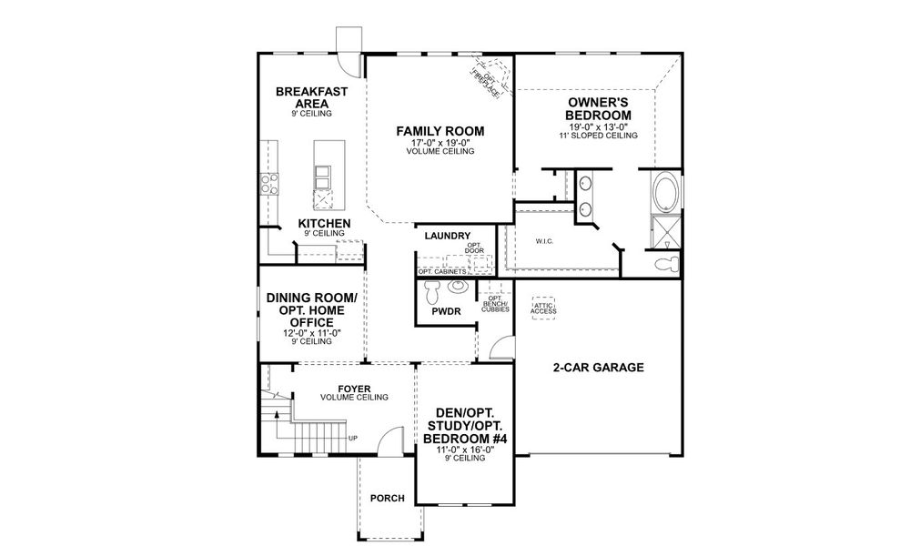 2D floor plan layout of this home in Lilyana, Celina, TX (Image 2). 2D floor plan layout of this home in Lilyana, Celina, TX (Image 2).