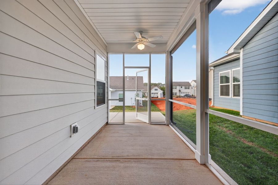 Exterior details and patio area of a home in Edgewater - The Cottages, Lancaster (Image 2).