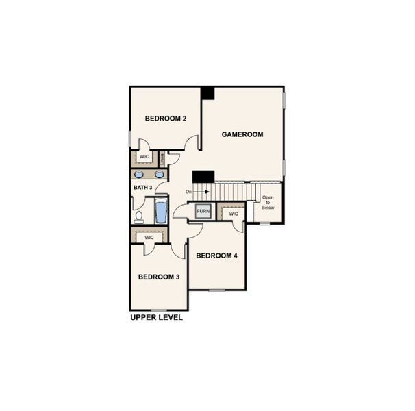 2D floor plan layout of this home in Creekland Village at Bridgeland, Cypress, TX (Image 3). 2D floor plan layout of this home in Creekland Village at Bridgeland, Cypress, TX (Image 3).