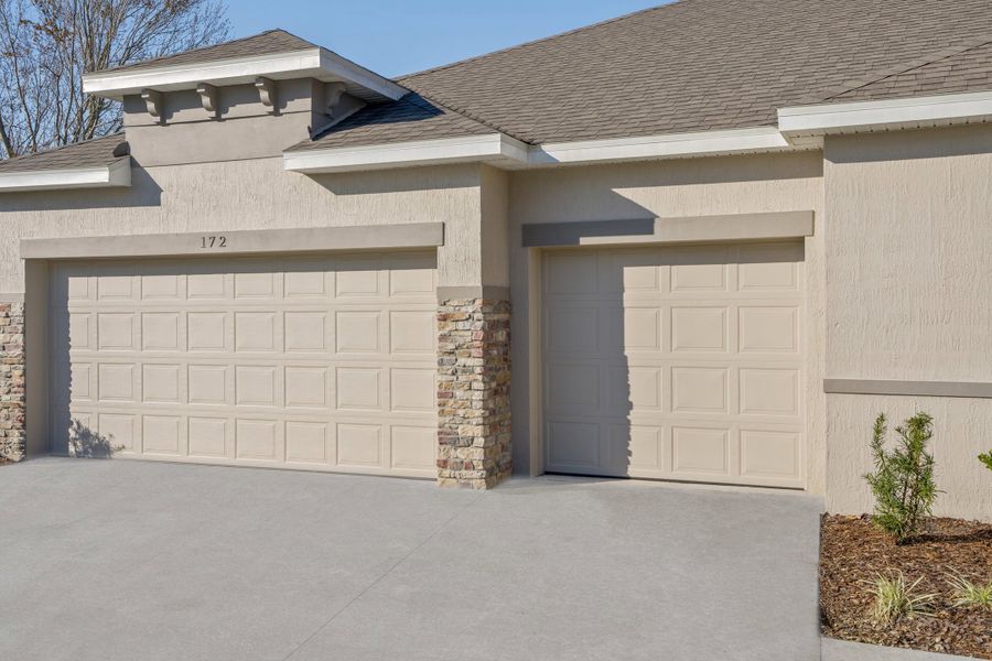 Representative exterior details of a home built from the Livorno by Maronda Homes in Coastal Communities, Edgewater (Image 3).