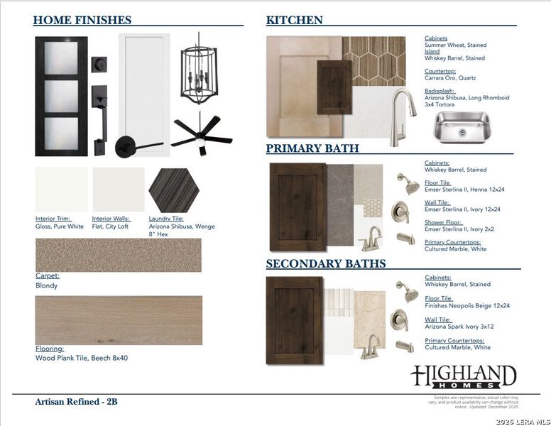 Sample of building materials used in homes in The Crossvine, Schertz (Image 6).