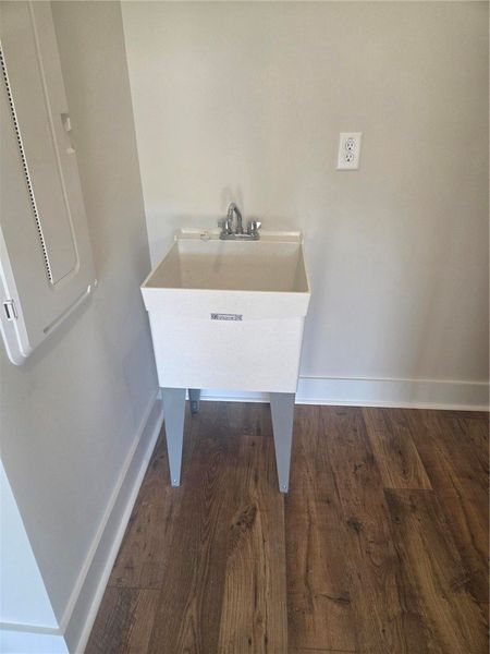 Utility sink in the laundry room Utility sink in the laundry room