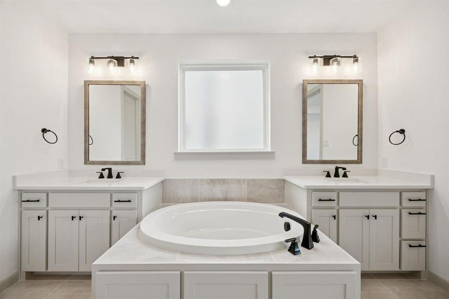 Your new owner's bath offers plenty of room for two!