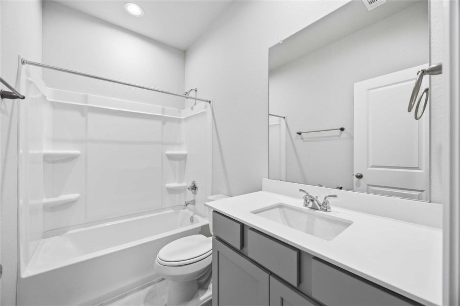 Furnished interior view inside a new home in Lago Mar  50'  &  55', Texas City (Image 13).