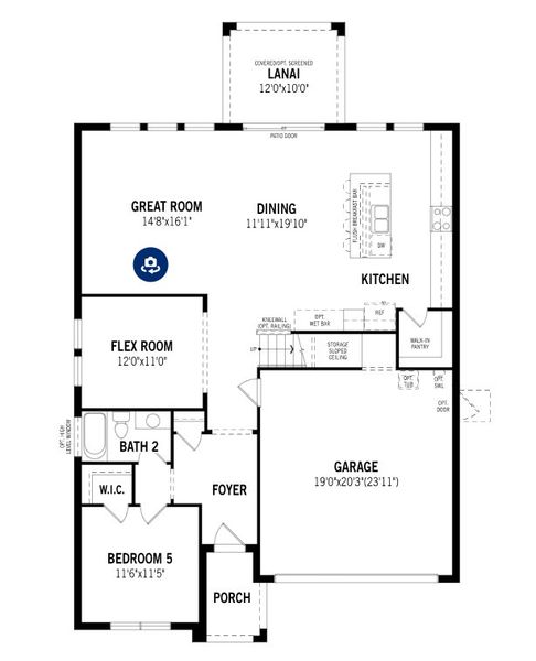 2D floor plan layout for the Sequoia II by Mattamy Homes in Sunstone Lakeside at Wellen Park, Venice, FL (Image 3). 2D floor plan layout for the Sequoia II by Mattamy Homes in Sunstone Lakeside at Wellen Park, Venice, FL (Image 3).