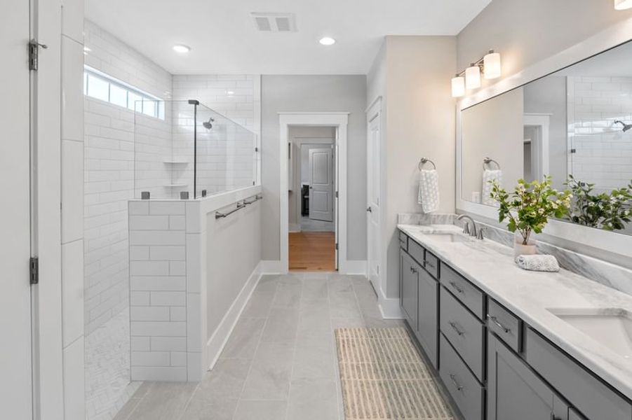 Furnished interior view inside a new home in Riverside Cove, Wilmington (Image 29). Furnished interior view inside a new home in Riverside Cove, Wilmington (Image 29).