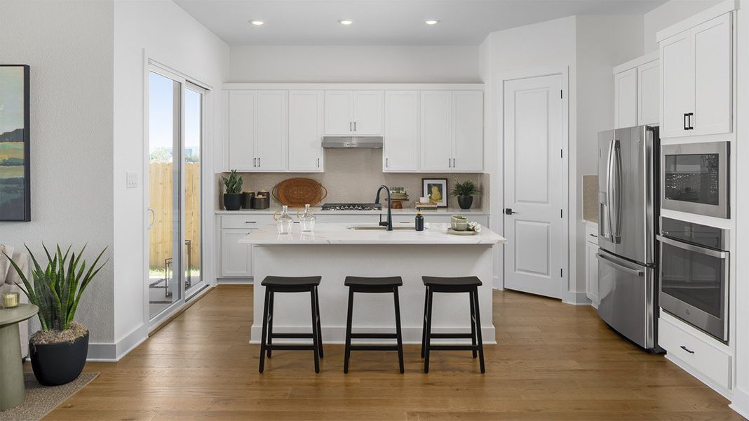 Representative furnished interior of a home built from the Wyatt by New Home Co. in Winfrey Estates, Tomball (Image 5). Representative furnished interior of a home built from the Wyatt by New Home Co. in Winfrey Estates, Tomball (Image 5).