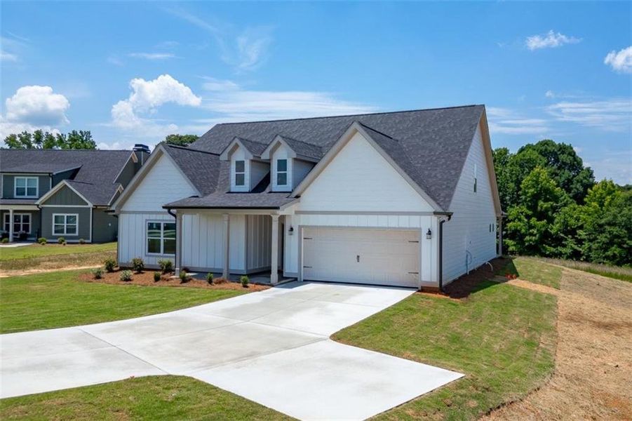 Front exterior of a new home in , Hartwell, GA, highlighting curb appeal (Image 21).