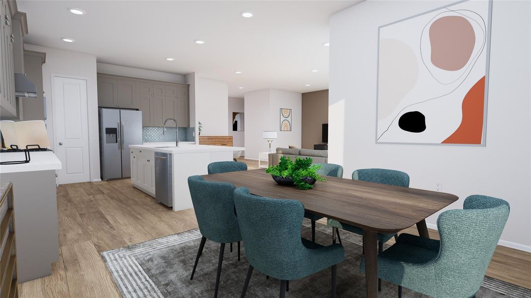 Furnished interior view inside a new home in Anniston, Katy (Image 6).