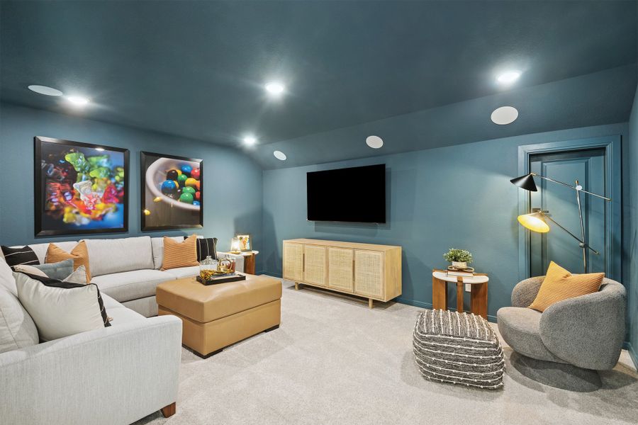 Representative furnished interior of a home built from the The Myrtle by David Weekley Homes in Beacon Point at Lago Mar - Retreat Collection, Texas City (Image 4).