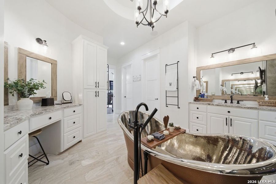 Furnished interior view inside a new home in , New Braunfels (Image 17).