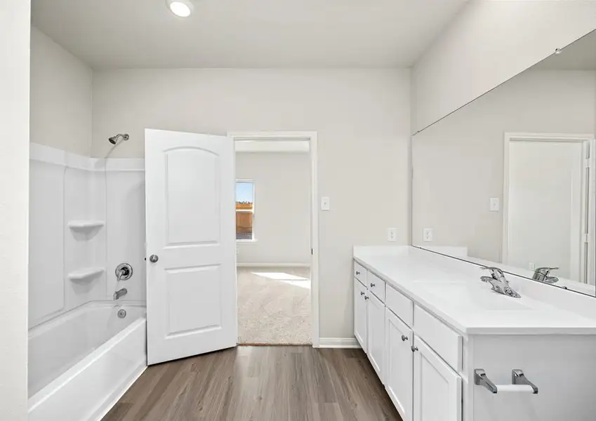 Master bathroom with exceptional counterspace Master bathroom with exceptional counterspace