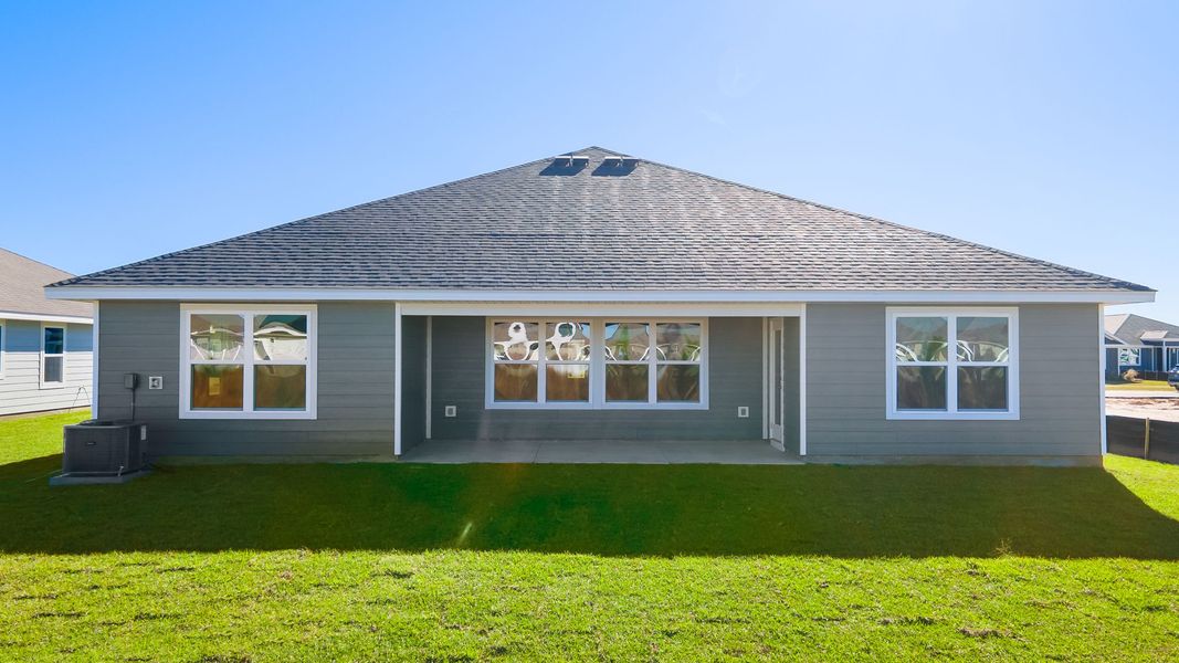 Representative exterior details of a home built from the The Denton by D.R. Horton in Destini Lane, Panama City (Image 3).