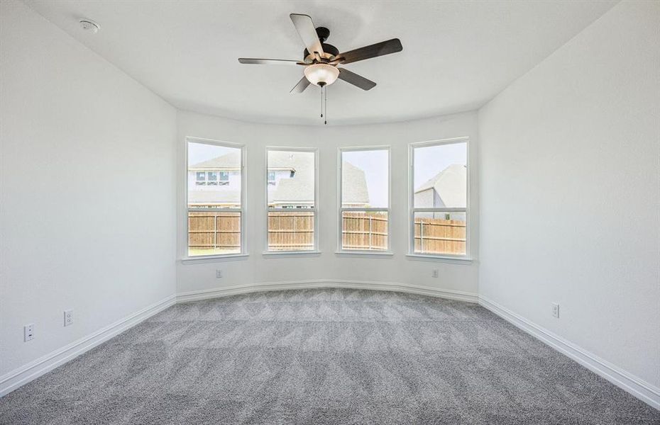 Spacious owner's suite highlighted by large windows Spacious owner's suite highlighted by large windows