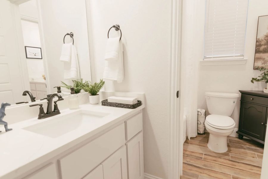 Representative furnished interior of a home built from the Victoria by Stonehollow Homes in Sister Grove II, Van Alstyne (Image 6). Representative furnished interior of a home built from the Victoria by Stonehollow Homes in Sister Grove II, Van Alstyne (Image 6).