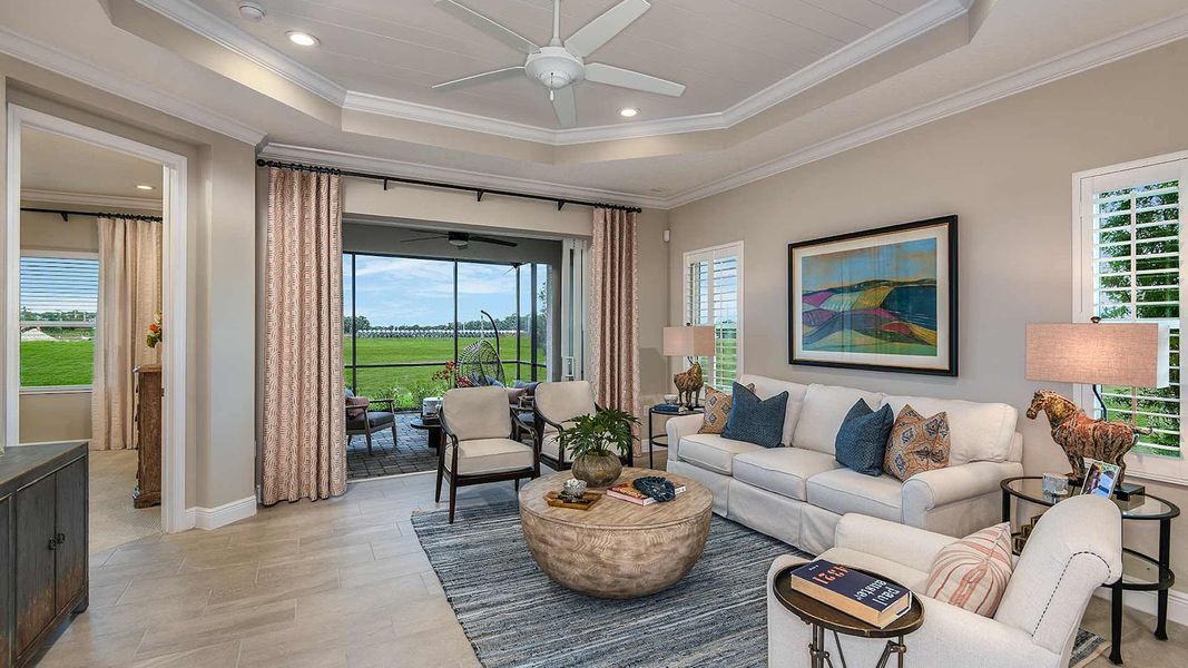 Furnished interior view inside a new home in Windward Real Estate and Homes for Sale in Sarasota, FL - Neal Communities, Sarasota (Image 11).