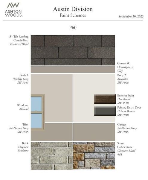 Sample of building materials used in homes in Rolling Glen, Hutto (Image 4).