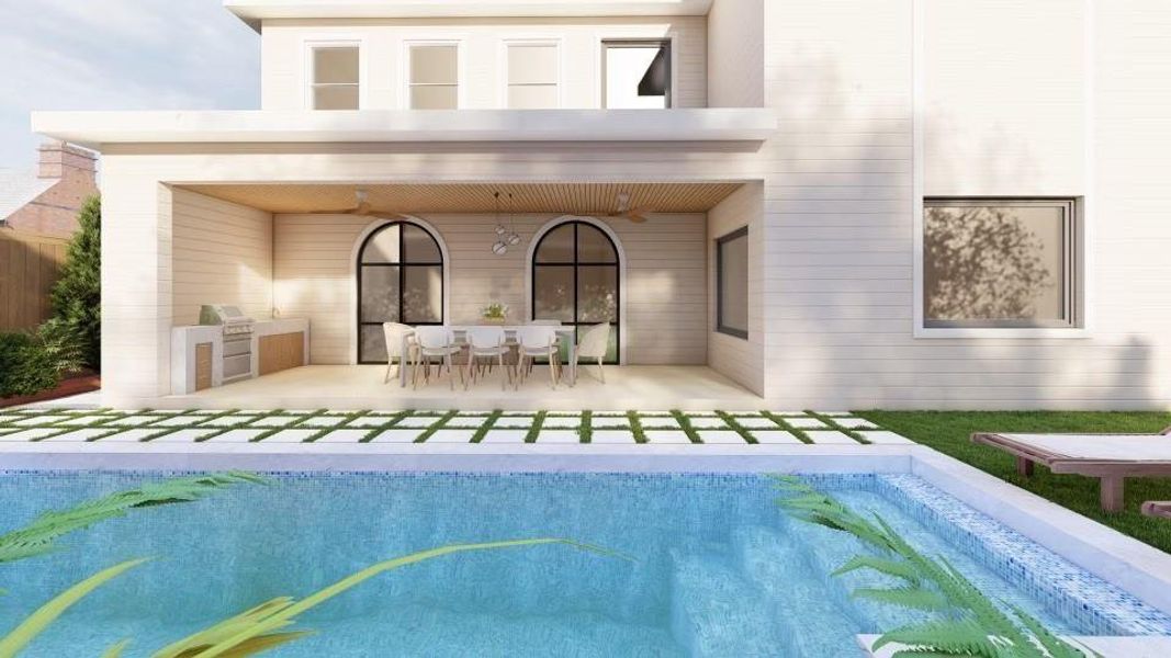 *A potential pool design for the backyard.*