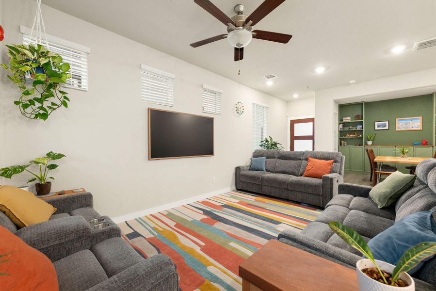 Furnished interior view inside a new home in Dunvale Village - Townhome Collection, Houston (Image 12). Furnished interior view inside a new home in Dunvale Village - Townhome Collection, Houston (Image 12).