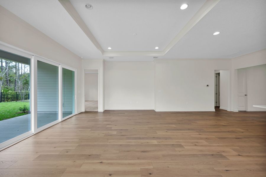Representative unfurnished interior of a home built from the Hudson II by Riverside Homes in Hidden Creek at SilverLeaf 70' Series, St. Augustine (Image 36).