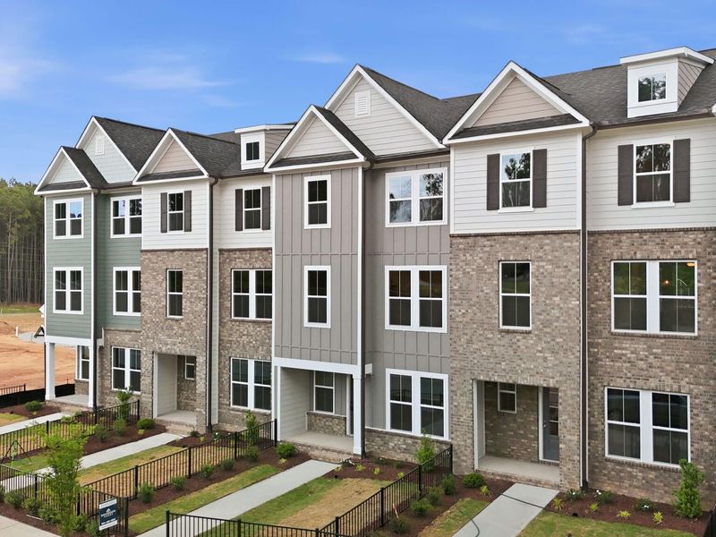 Front exterior of a new home in Camden Park, Knightdale, NC, highlighting curb appeal (Image 29).