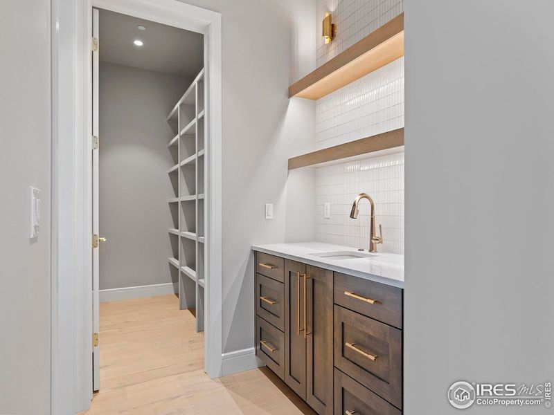 Prep Area and Walk-in Pantry