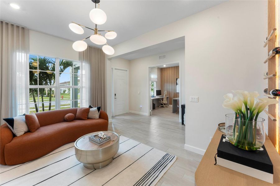 Furnished interior view inside a new home in Arden: The Waterford Collection, Loxahatchee (Image 32).