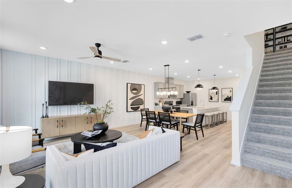 Furnished interior view inside a new home in Silverleaf Oaks, Winter Garden (Image 5). Furnished interior view inside a new home in Silverleaf Oaks, Winter Garden (Image 5).