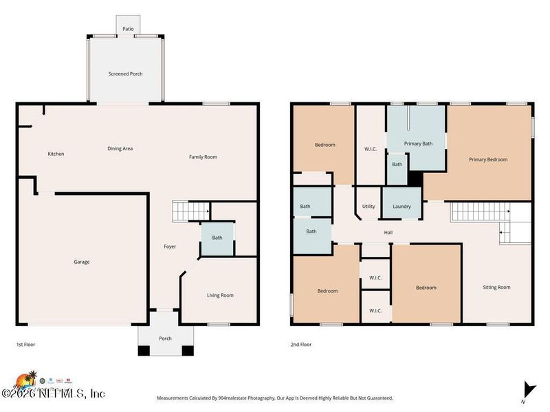 2D floor plan layout of this home in Trailmark, St. Augustine, FL (Image 5). 2D floor plan layout of this home in Trailmark, St. Augustine, FL (Image 5).