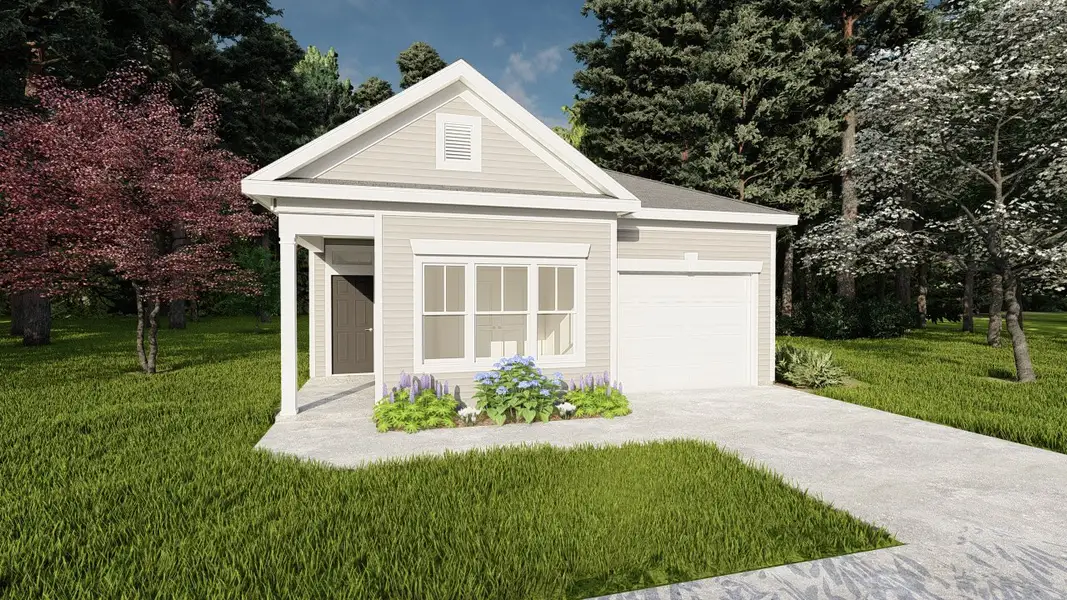 Front exterior of a new home in Forrest Bluff, North Augusta, SC, highlighting curb appeal (Image 1). Front exterior of a new home in Forrest Bluff, North Augusta, SC, highlighting curb appeal (Image 1).