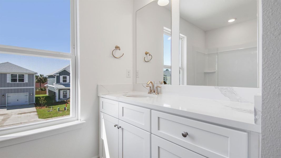 Furnished interior view inside a new home in Sanctuary Beach, Panama City Beach (Image 12).