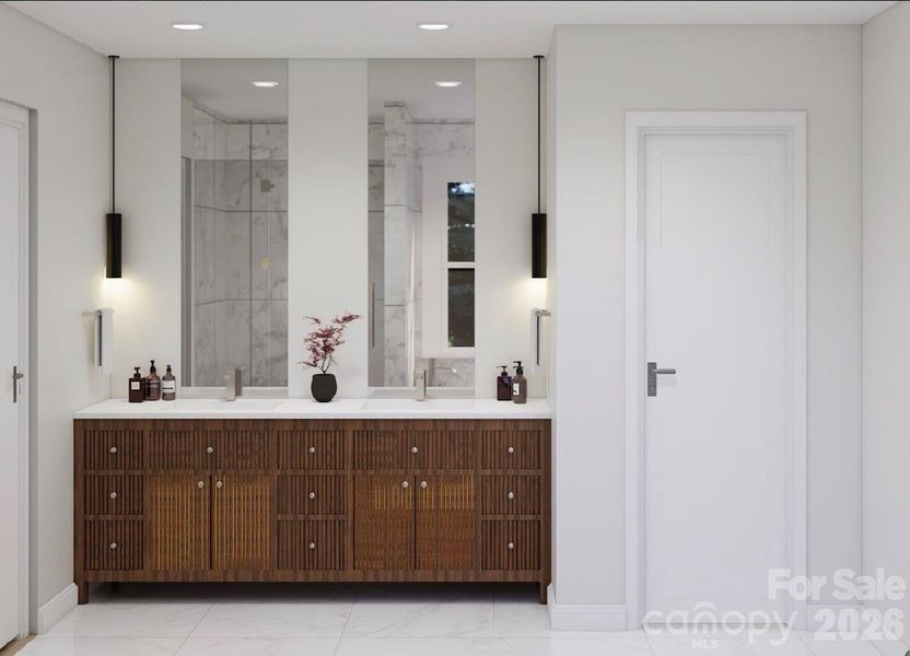 Furnished interior view inside a new home in , Lenoir (Image 10).