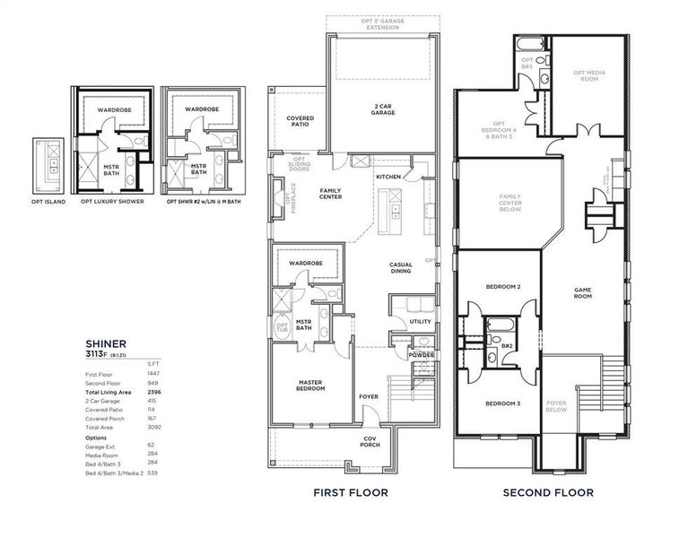 2D floor plan layout of this home in Fields - 40' Lots, Frisco, TX (Image 5). 2D floor plan layout of this home in Fields - 40' Lots, Frisco, TX (Image 5).