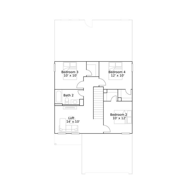 2D floor plan layout of this home in Chapel Run, Montgomery, TX (Image 3).