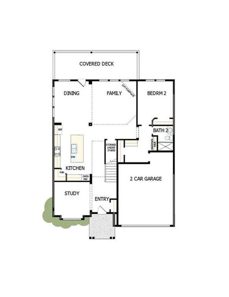 2D floor plan layout of this home in Havencroft, Woodstock, GA (Image 3).