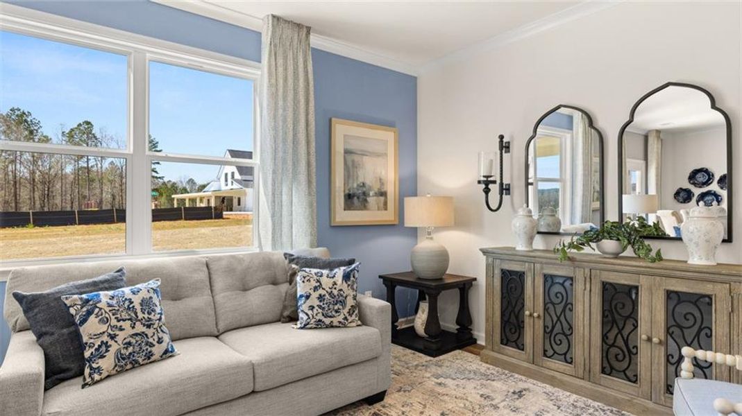 Furnished interior view inside a new home in Kingston Ranch at Lake Oconee, Buckhead (Image 38).