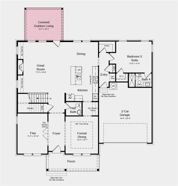2D floor plan layout of this home in Kennison Creek, Cumming, GA (Image 4).