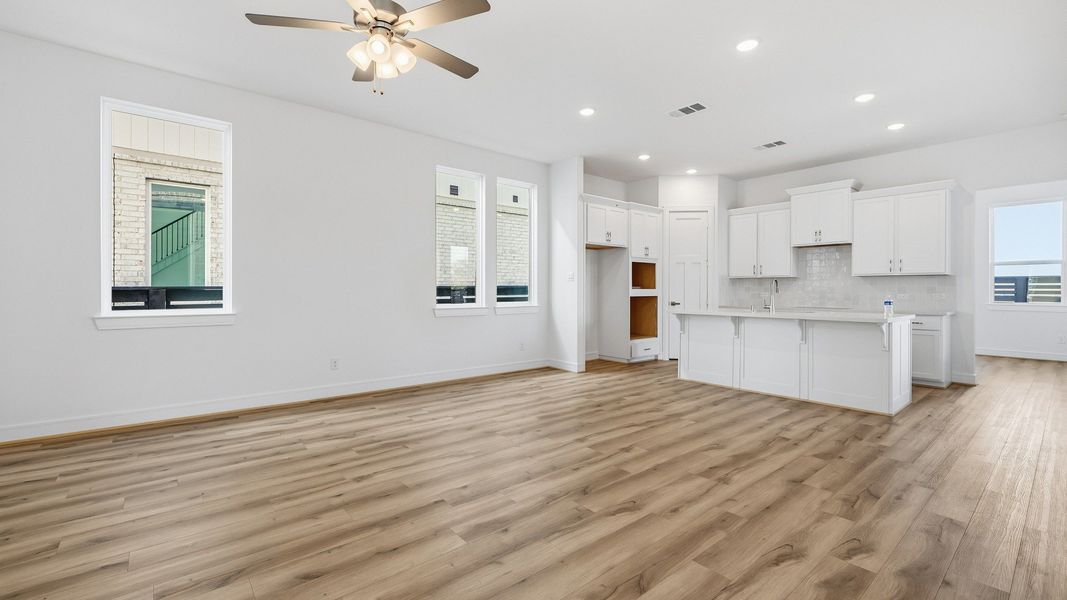 Representative furnished interior of a home built from the Paloma by Brightland Homes in Bridgeland Central, Cypress (Image 6).
