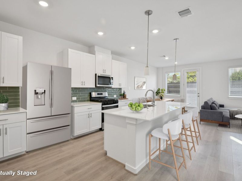 Furnished interior view inside a new home in Spring Brook Village - City Series, Houston (Image 4).