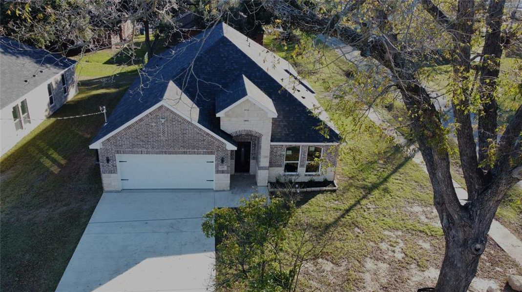 View from above of property