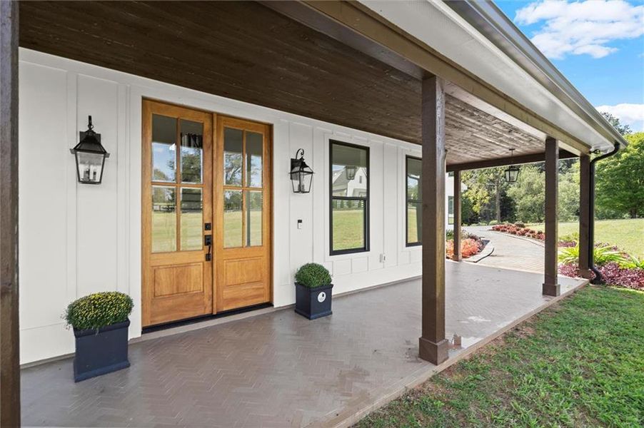 Exterior details and patio area of a home in , Canton (Image 37).