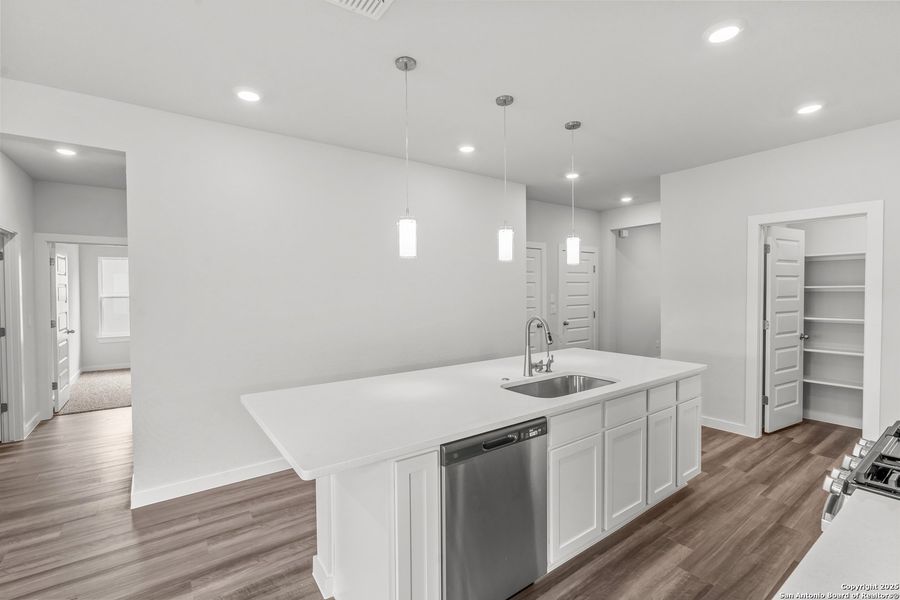 Furnished interior view inside a new home in August Fields, New Braunfels (Image 10).