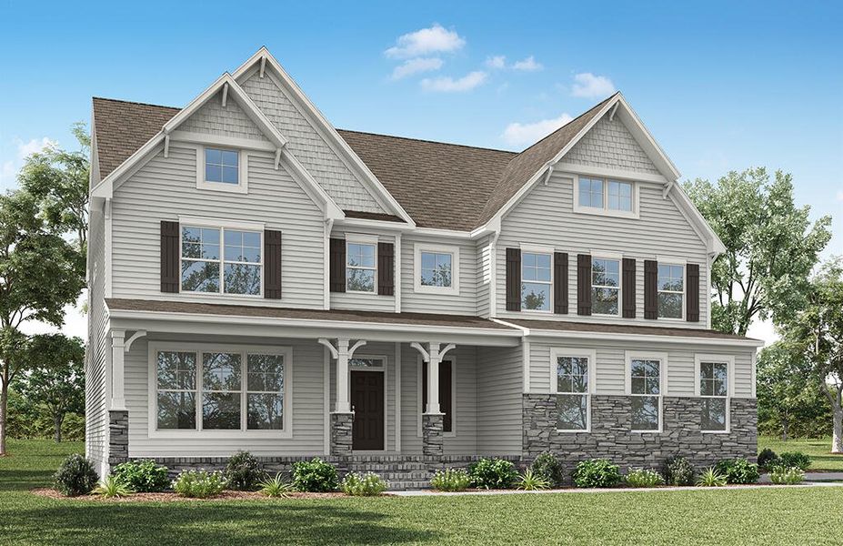 Representative exterior photo of a completed home built from the Waverly by Eastwood Homes in High Springs, Clayton, NC (Image 7).