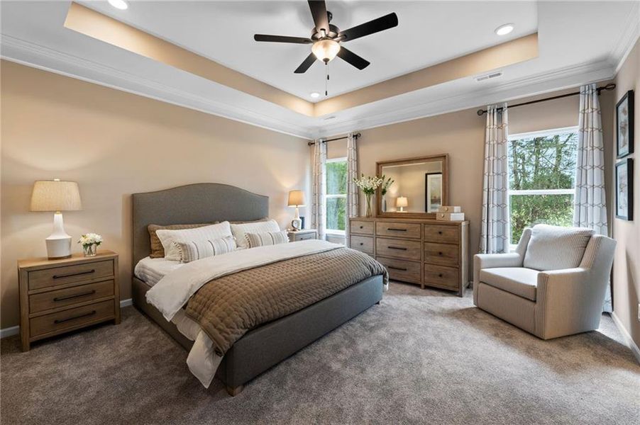 Furnished interior view inside a new home in Varnell Preserve, Dalton (Image 6). Furnished interior view inside a new home in Varnell Preserve, Dalton (Image 6).