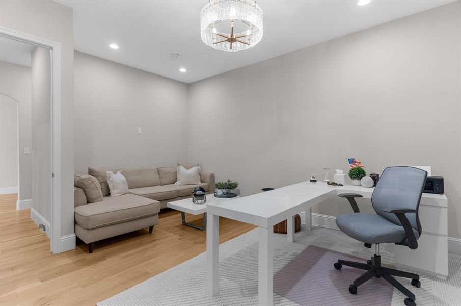 Private office with sitting area. Private office with sitting area.