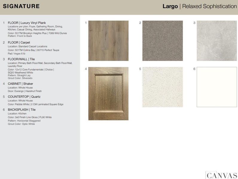 9623 Westminster Manor Drive design selections. Home is currently under construction and selections are subject to change.