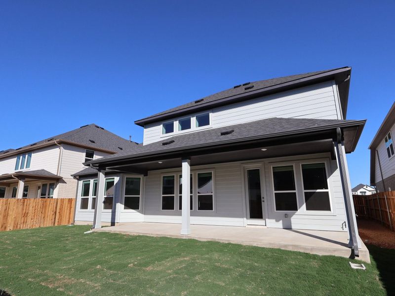 Exterior details and patio area of a home in Barksdale, Leander (Image 20).